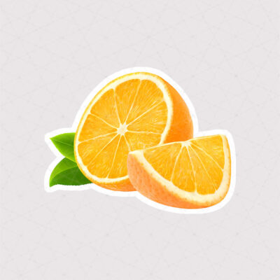 استیکر پرتقال قاچ خورده