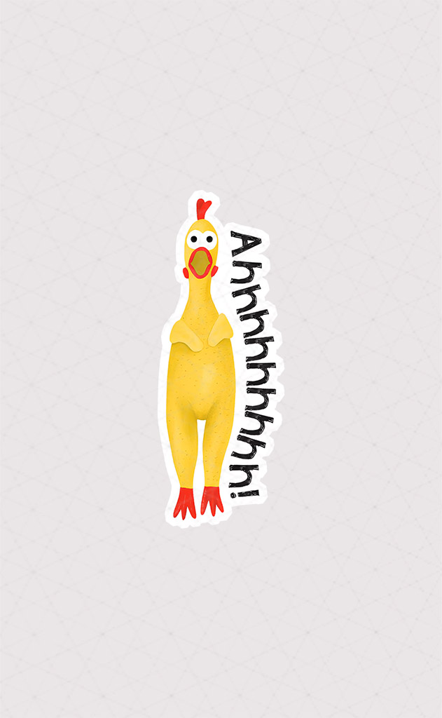 استیکر عروسک مرغ صدادار