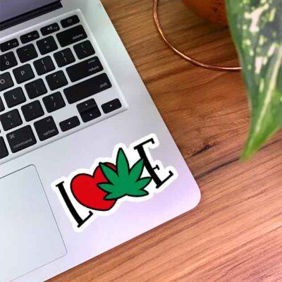 استیکر i love weed