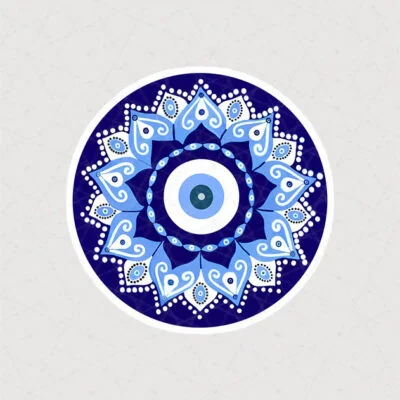 استیکر چشم نظر به رنگ آبی