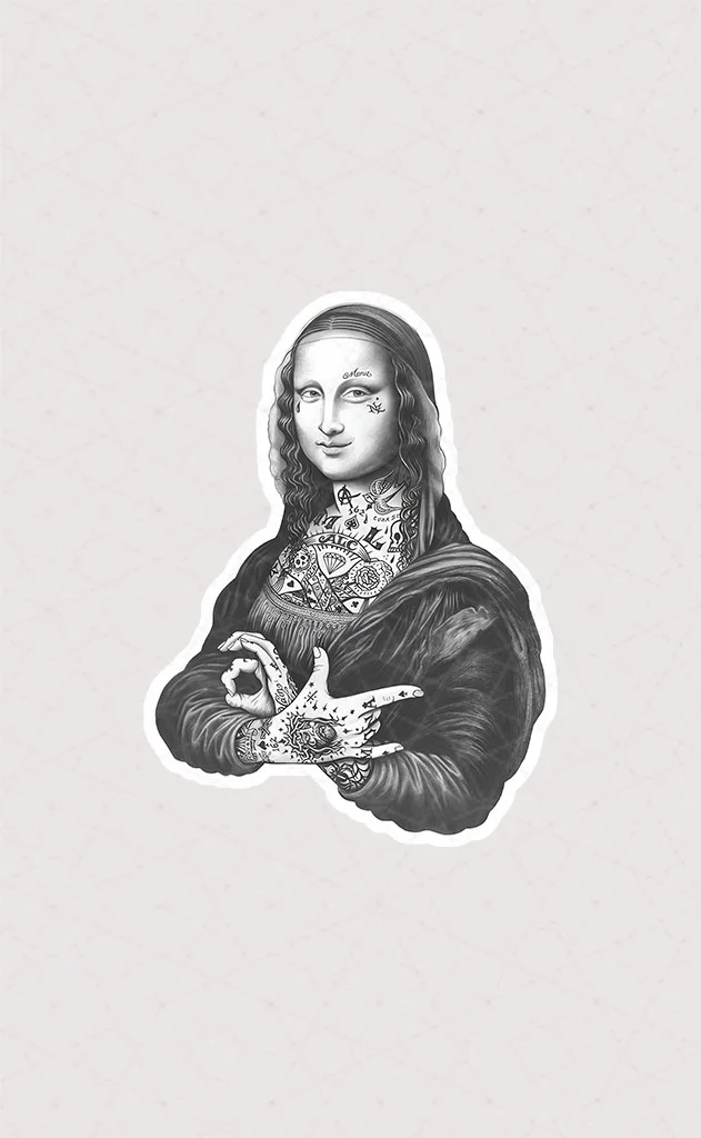 8184_Asli_Mona_Lisa_Gang_استیکر_مونالیزا_گنگ استیکر مونالیزا همراه با تتو های گنگ و خفن