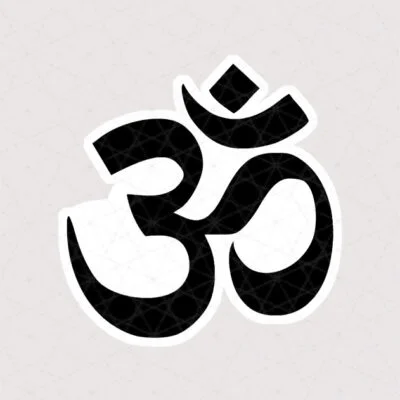 استیکر Om (ام) طرح مشکی