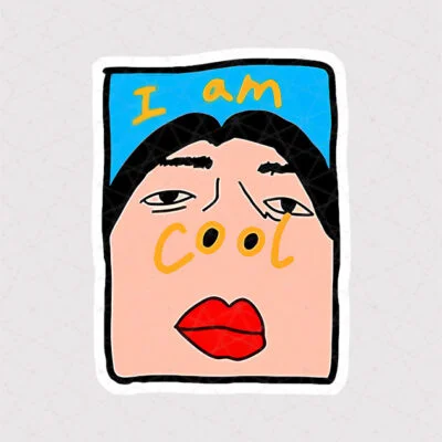 استیکر لپتاپ i am cool