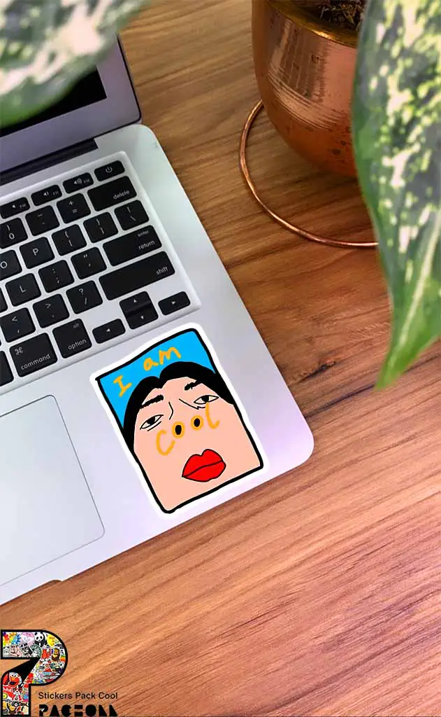 استیکر لپتاپ i am cool