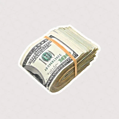 استیکر لپتاپ دسته اسکناس