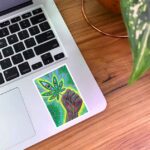 استیکر لپتاپ ماریجوانا طرح سایکدلیک