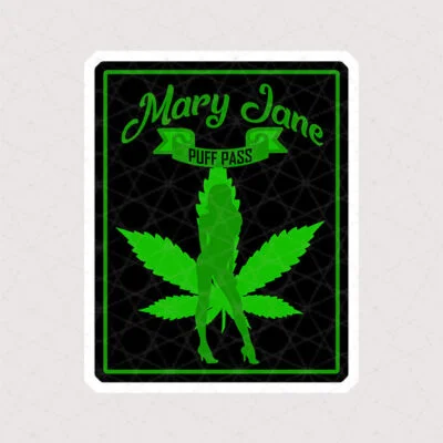 استیکر لپتاپ mary jane طرح ماریجوانا