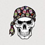 استیکر اسکلت و دستمال سر اسکلتی