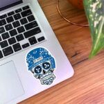 استیکر اسکلت همراه با کلاه ایمنی