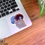  استیکر ریکی و لانگا هاسگاوا که همدیگه رو بغل کردن