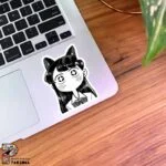استیکر کومی سان سیاه سفید