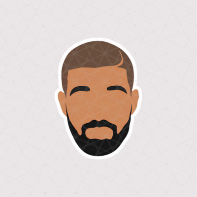 استیکر چهره Drake طرح گرافیکی
