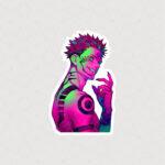 استیکر Yuji Itadori طرح لبخند