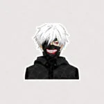 استیکر کن کانکی همراه با ماسک از انیمه Tokyo Ghoul 