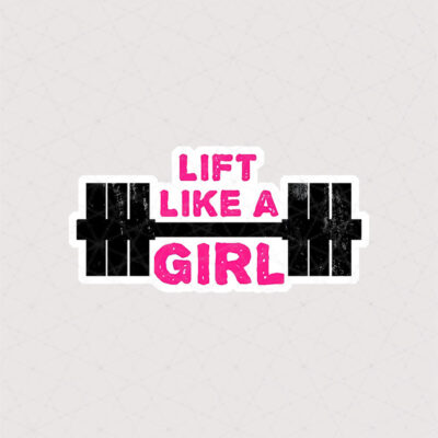 استیکر وزنه برداری lift like a girl