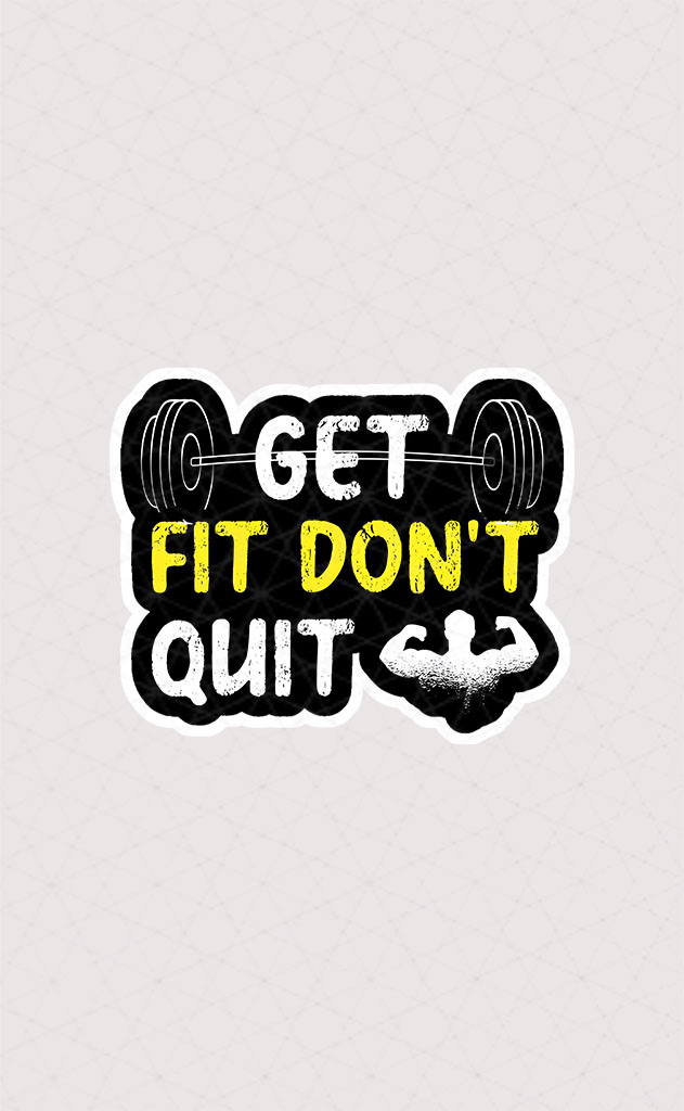 استیکر دمبل Get fit dont quit