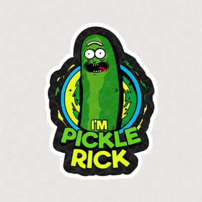 استیکر خیار ریک و مورتی همراه با متن Im Pickle Rick