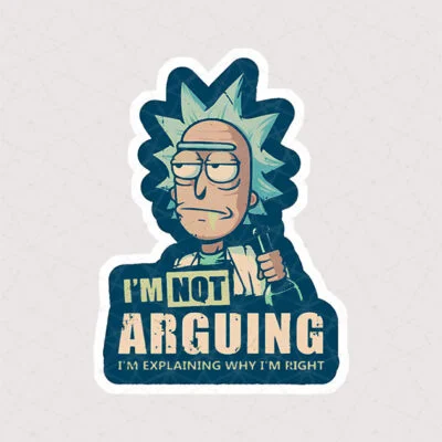 استیکر ریک طرح I'm not arguing
