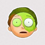 استیکر مورتی اسمیت با صورت سبز