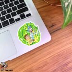 استیکر ریک و مورتی در حال فاک دادن در پورتال سبز