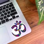 استیکر لپتاپ اوم رنگارنگ