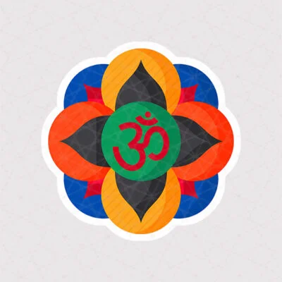 استیکر ماندالا پنج رنگ