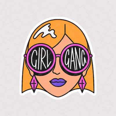 استیکر دختر با عینک Girl Gang