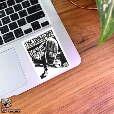 استیکر پوستر تبلیغاتی گروه موسیقی Rancid طرح سیاه سفید