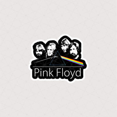 استیکر Pink Floyd طرح اعضا و منشور