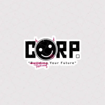 استیکر متن Corp طرح شکلک