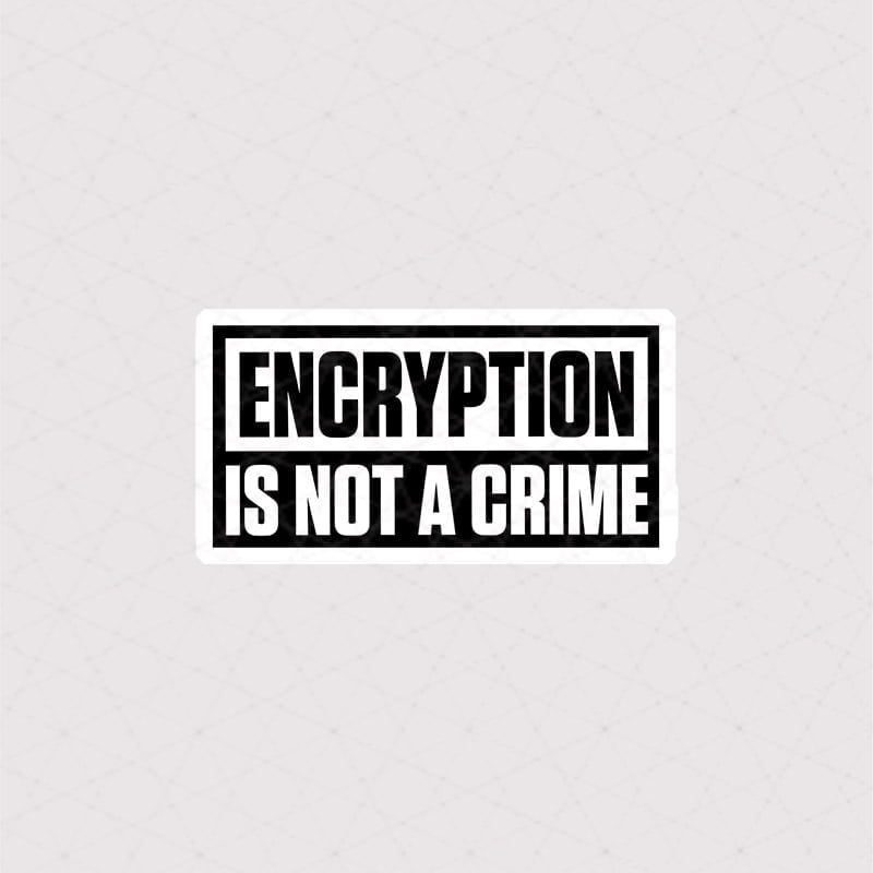 2051 Asli Text استیکر تکست استیکر ENCRYPTION IS NOT A CRIME