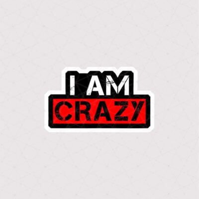 استیکر متن I am crazy