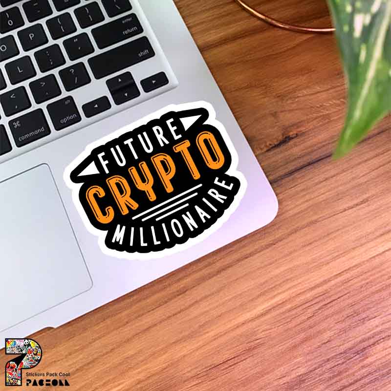 استیکر متن future crypto millionaire به معنی آینده ثروتمند کریپتو