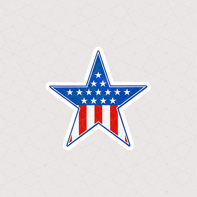 استیکر پرچم آمریکا طرح ستاره