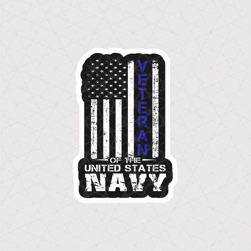 استیکر پرچم Navy طرح سیاه