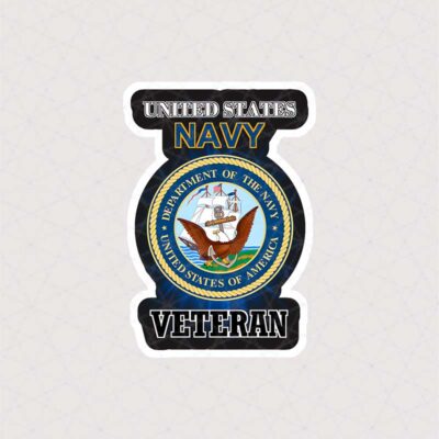 استیکر نیروی دریایی امریکا طرح عقاب و Veteran