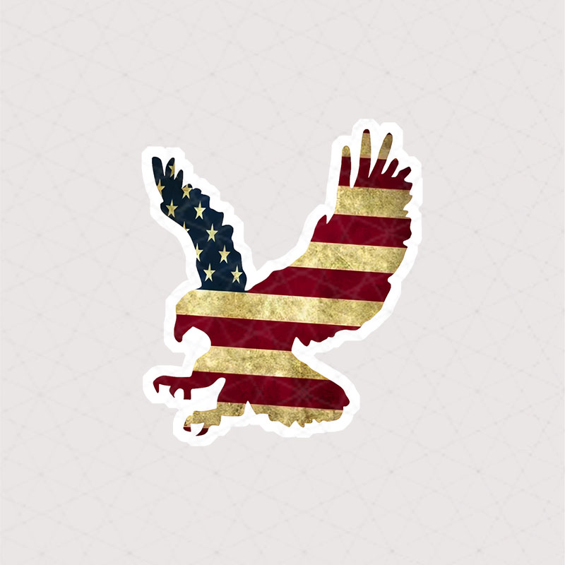 استیکر عقاب در حال پرواز طرح پرچم آمریکا