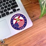 استیکر پرچم ایالت فلوریدا و پرچم آمریکا