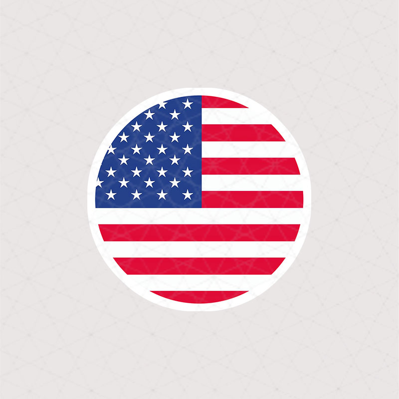 استیکر پرچم امریکا به شکل دایره