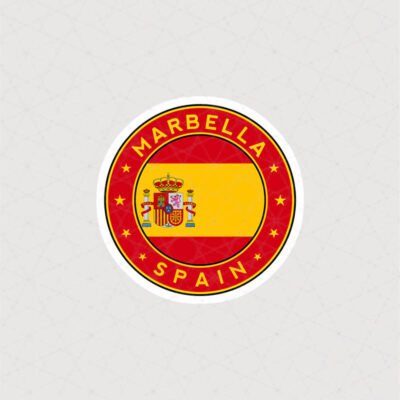 استیکر دایره ای Marbella اسپانیا
