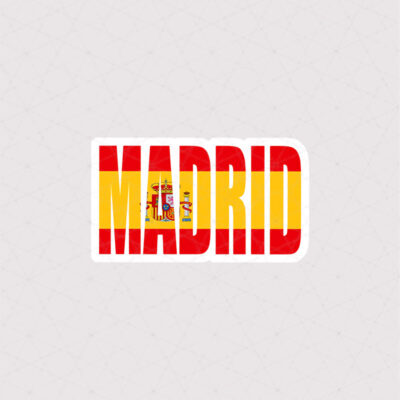 استیکر متن Madrid طرح اسپانیا