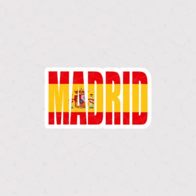 استیکر متن Madrid طرح اسپانیا