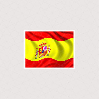 استیکر پرچم اسپانیا در حال تکان خوردن