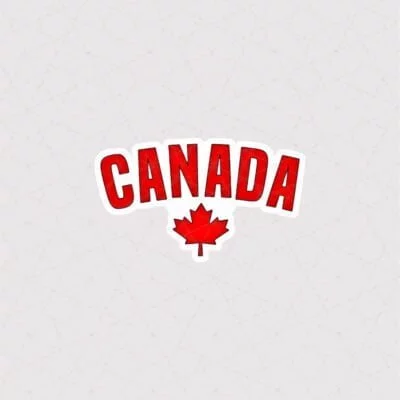 استیکر برگ افرا و متن Canada