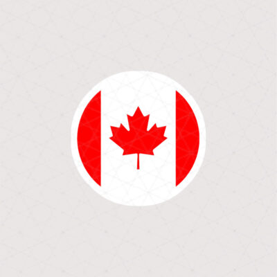 استیکر دایره ای پرچم کانادا