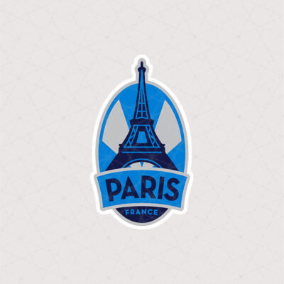 استیکر Paris به رنگ آبی