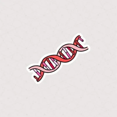 استیکر DNA به رنگ قرمز