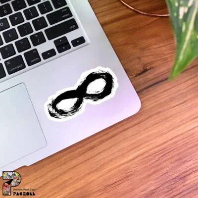 استیکر بی‌نهایت با خطوط قلم مو