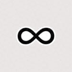 استیکر بینهایت به رنگ سیاه