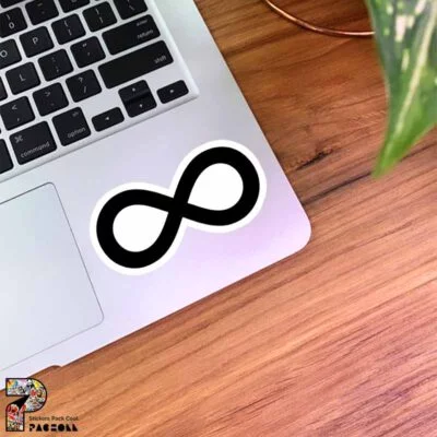 استیکر بی‌نهایت به رنگ سیاه
